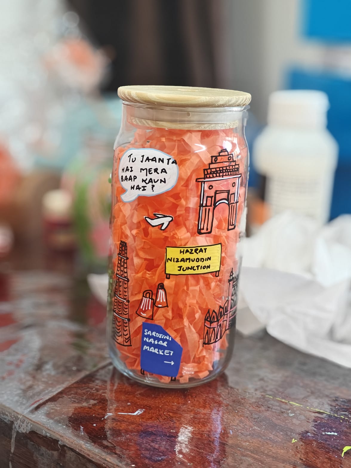 Delhi Hand-Painted Personalised Tumbler