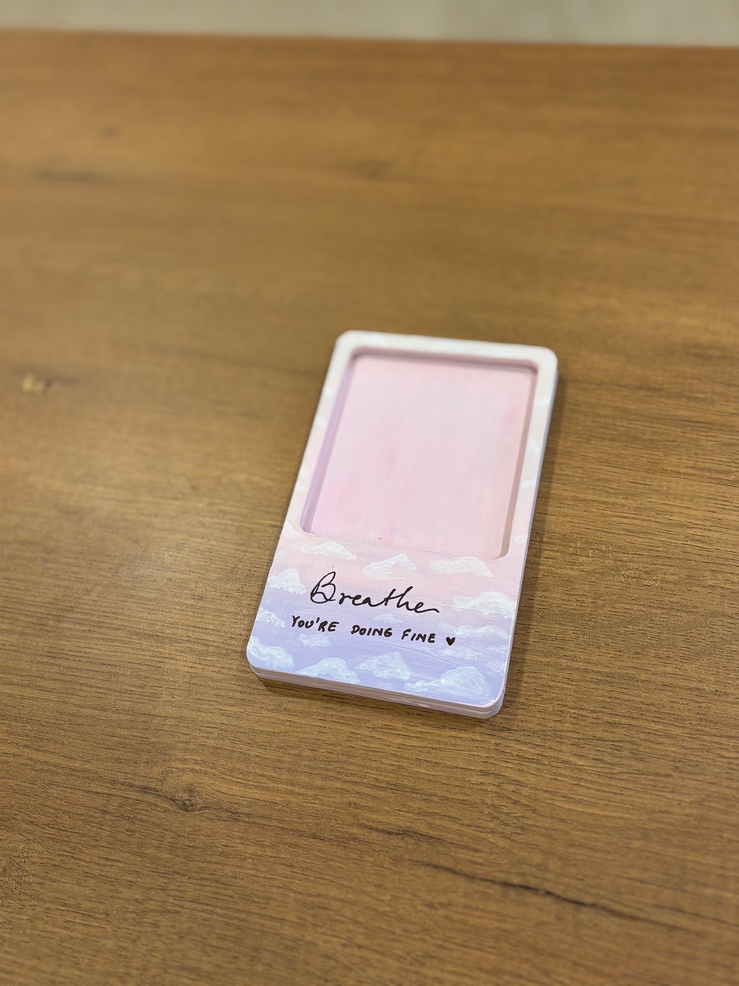 "Breathe, You Are Fine" – Hand-Painted Fridge Magnet