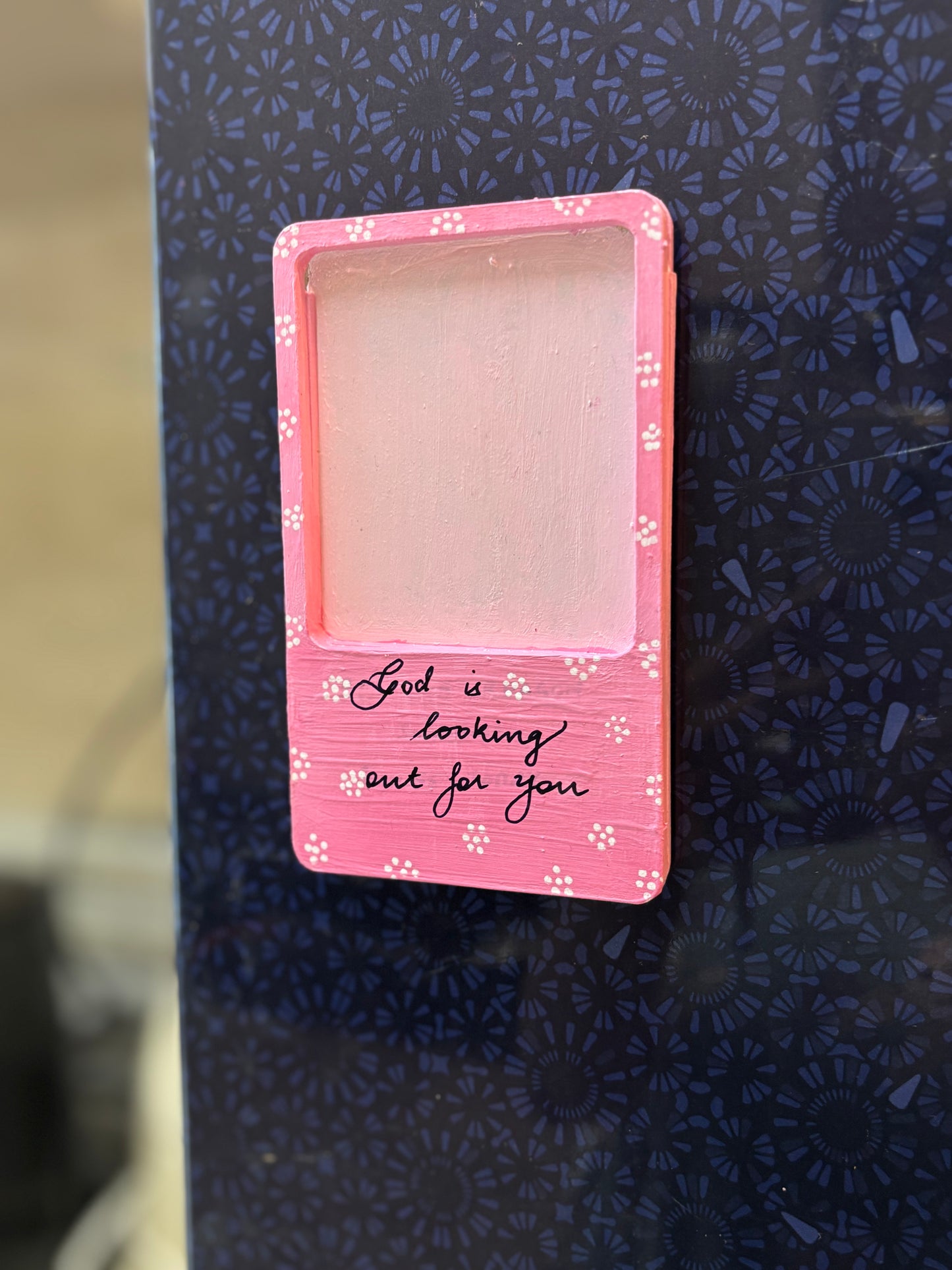 "God is Looking Out for You" – Hand-Painted Faith Affirmation Magnet