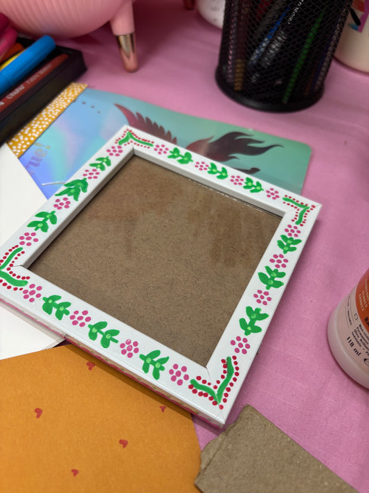 Flora Hand-Painted Wooden Photo Frame