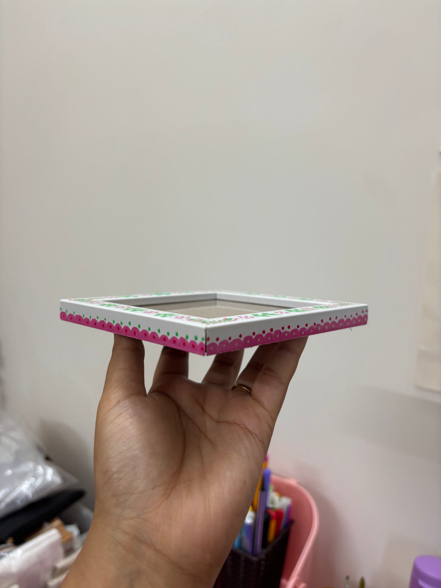 Flora Hand-Painted Wooden Photo Frame