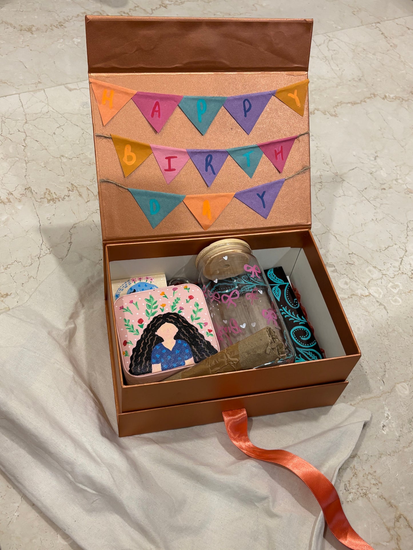 WishBox - Custom Hand-Painted Gift Box with Keepsakes