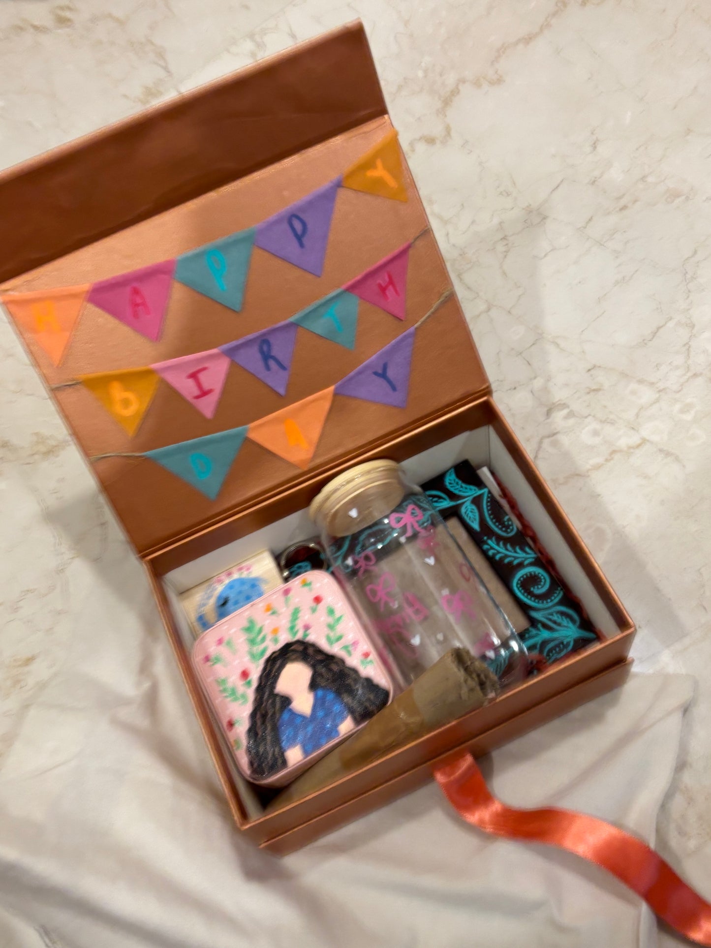 WishBox - Custom Hand-Painted Gift Box with Keepsakes