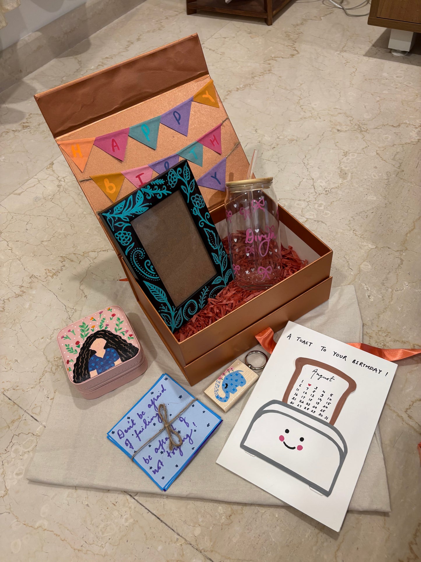 WishBox - Custom Hand-Painted Gift Box with Keepsakes