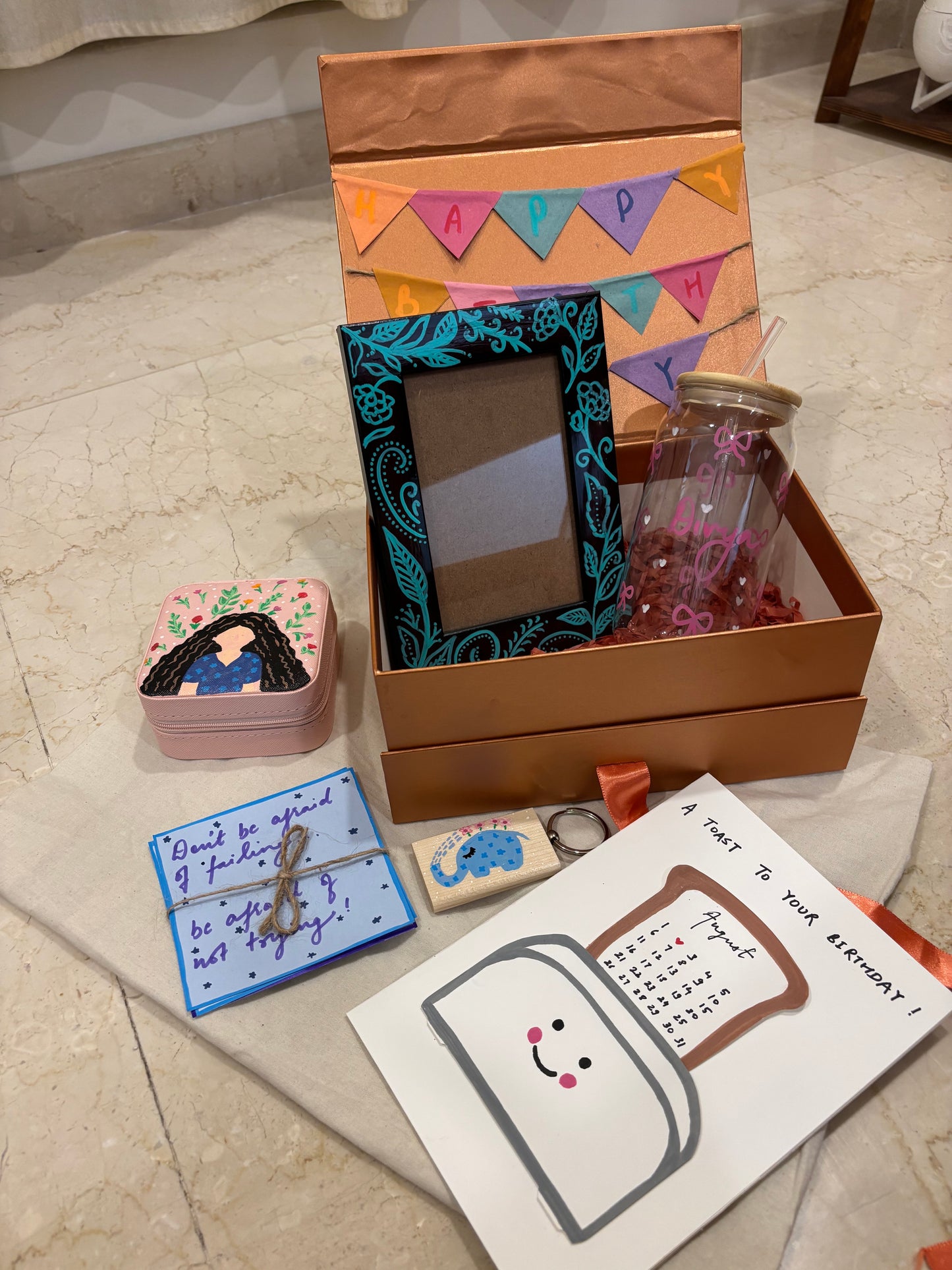 WishBox - Custom Hand-Painted Gift Box with Keepsakes