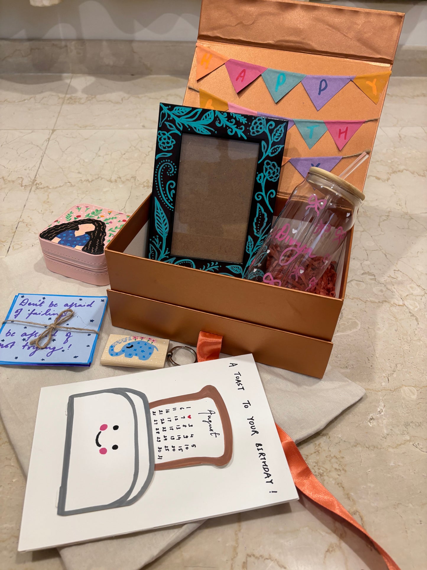 WishBox - Custom Hand-Painted Gift Box with Keepsakes