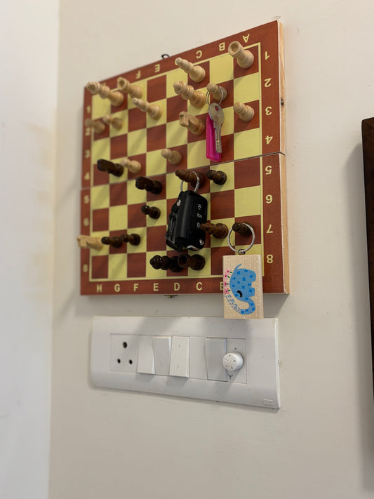 Baby Haathi - Custom Hand-Painted Wooden Elephant Keychain