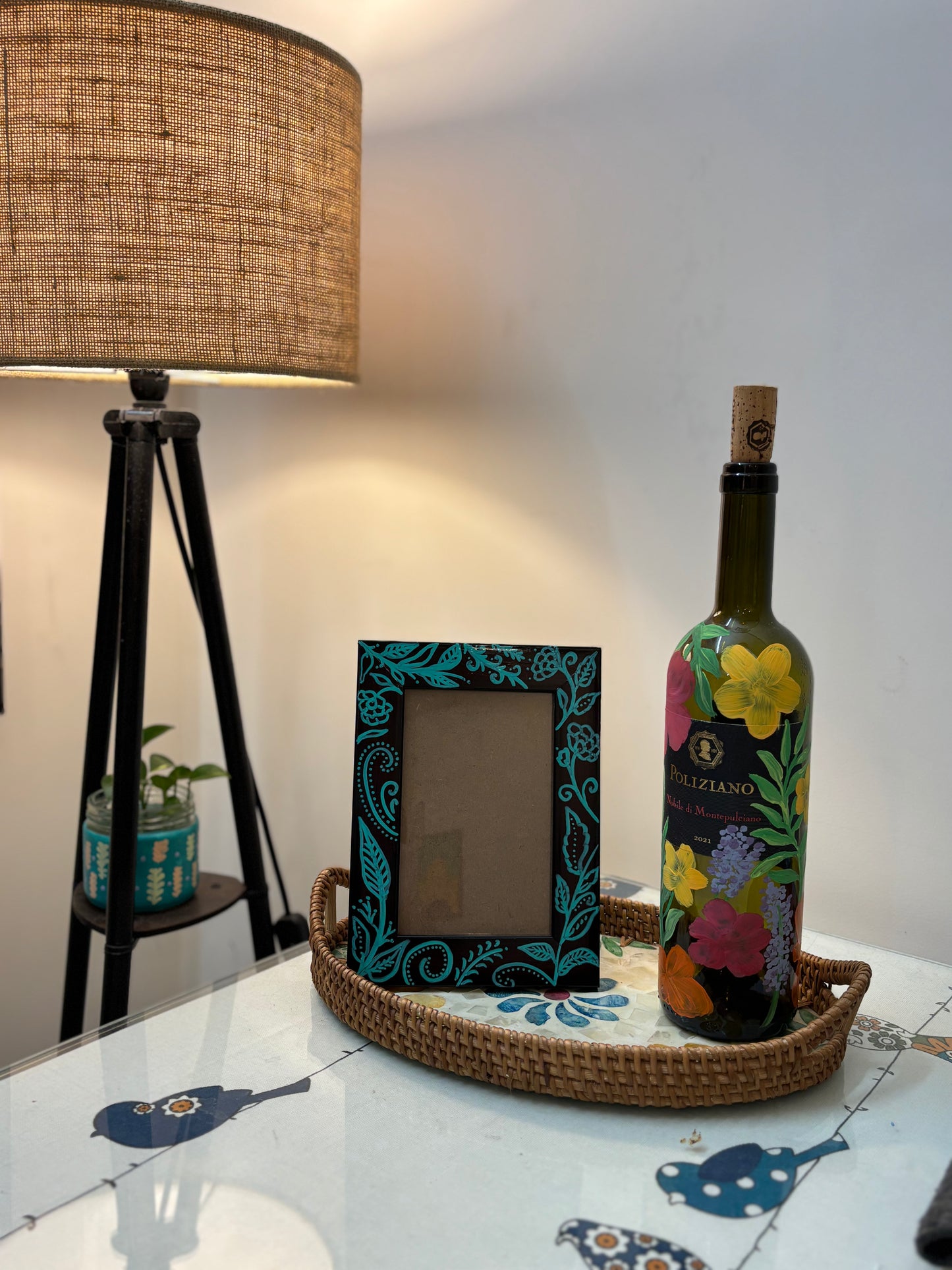 Mystica Hand-Painted Wooden Photo Frame