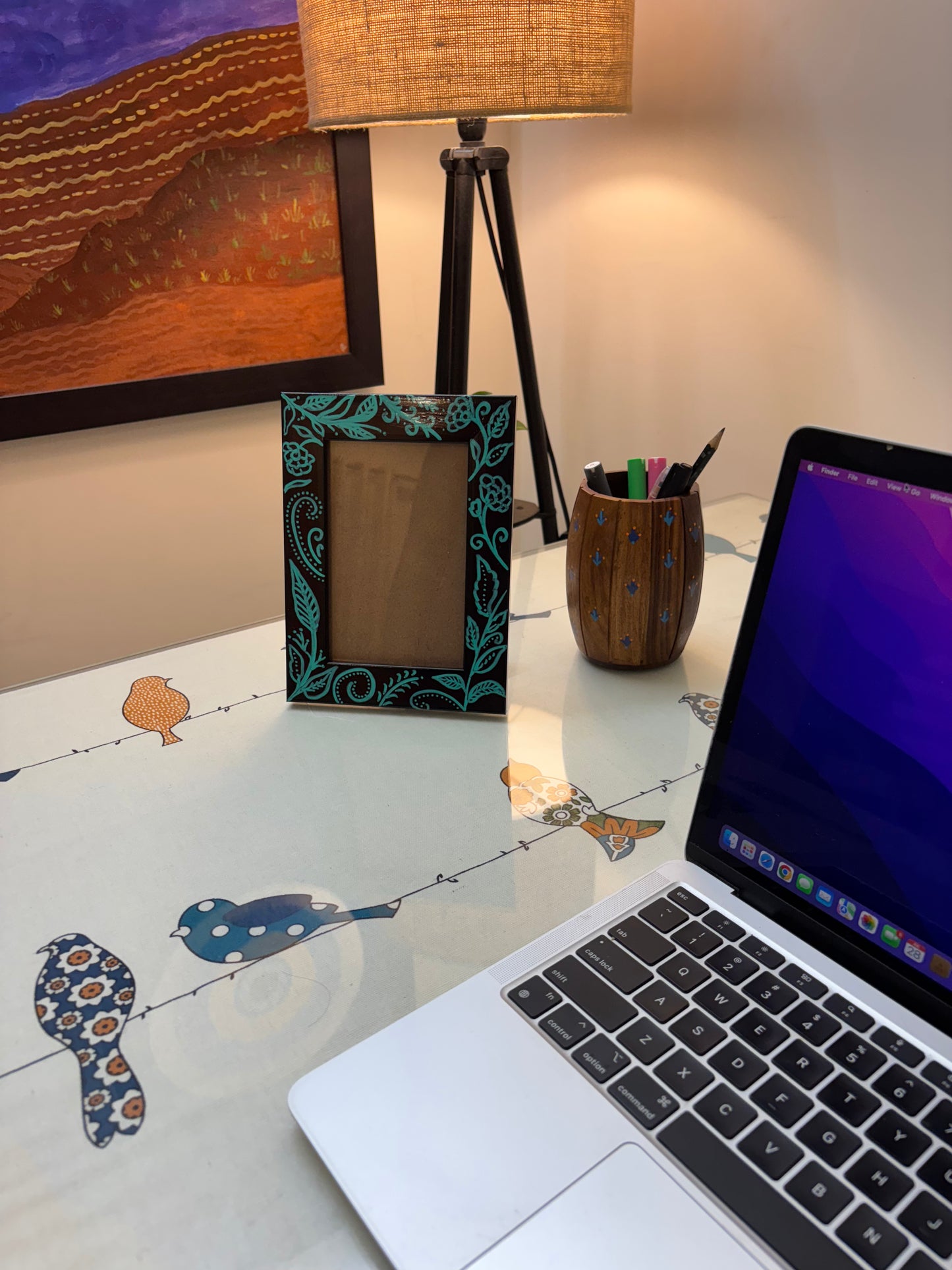 Mystica Hand-Painted Wooden Photo Frame
