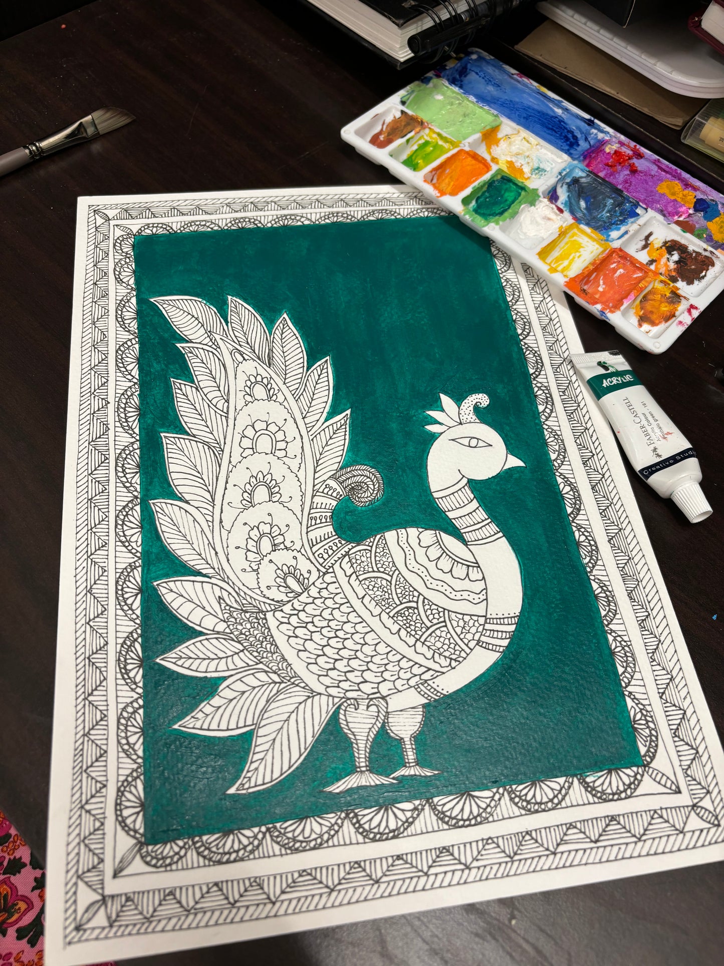Mayura - Madhubani Peacock Painting