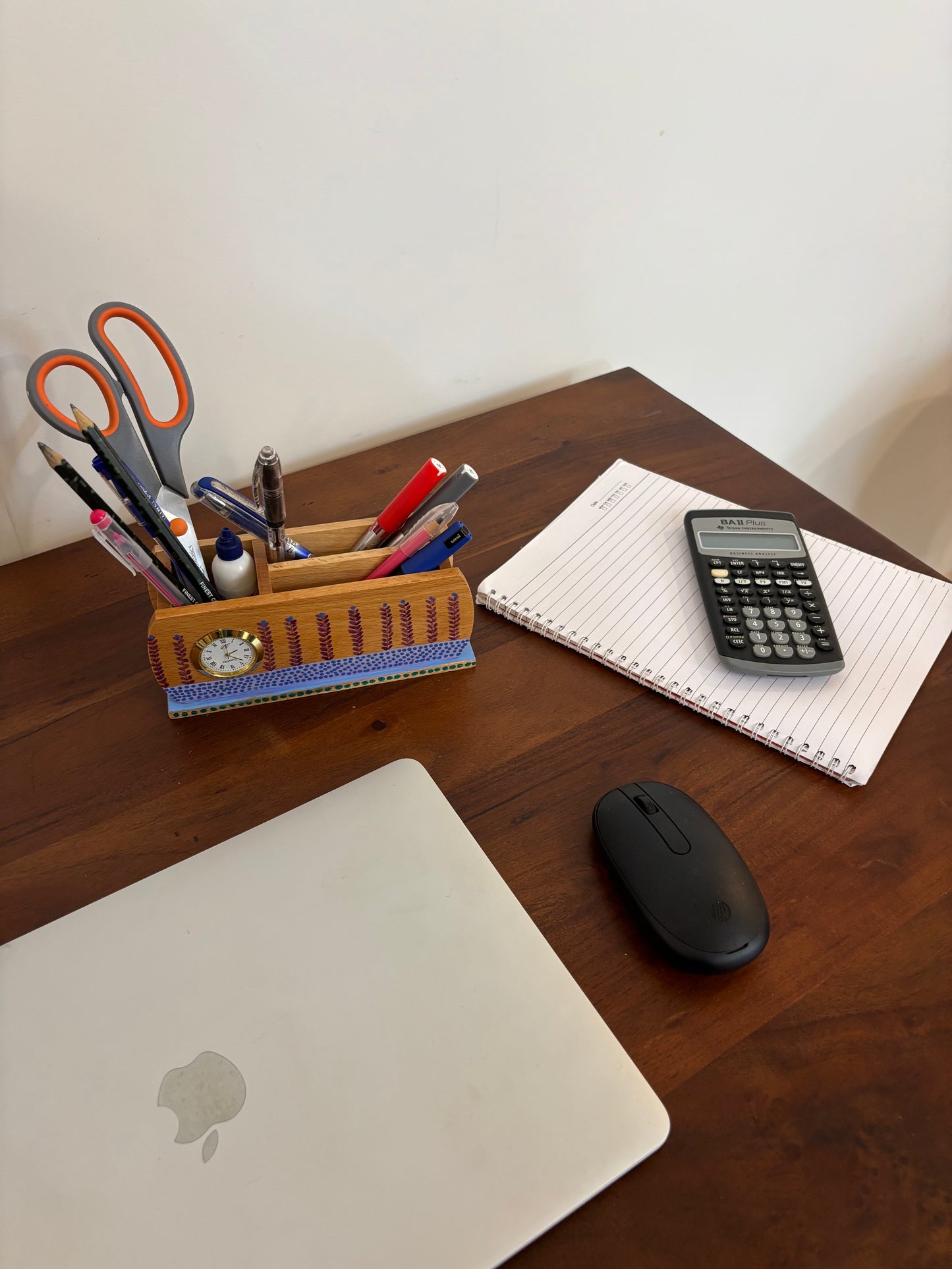 Reva – Hand-painted Wooden Desk Organizer