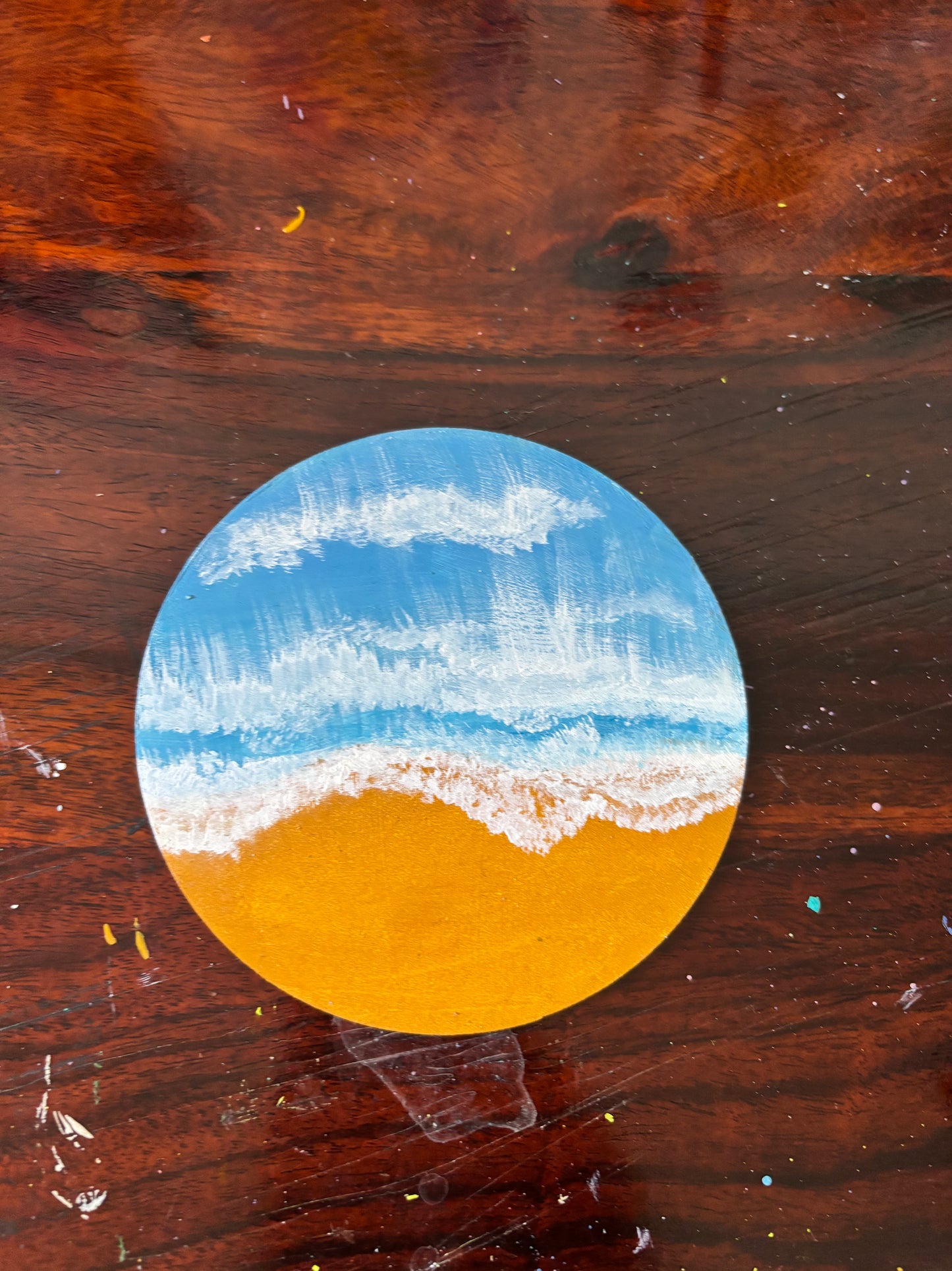 Leher - Hand-Painted Coasters Set