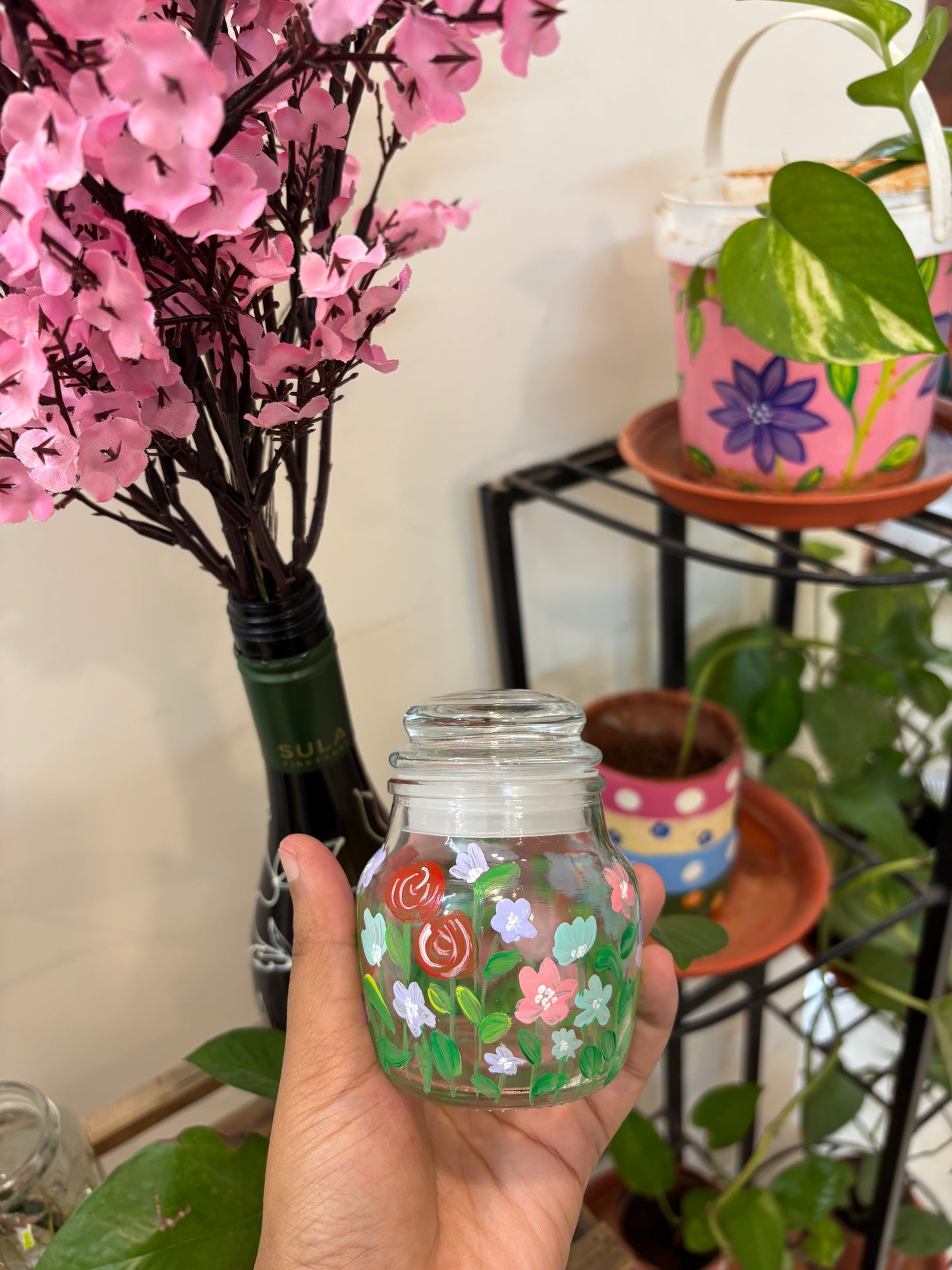 Gulzar – Rose Inspired Hand-Painted Jar Set