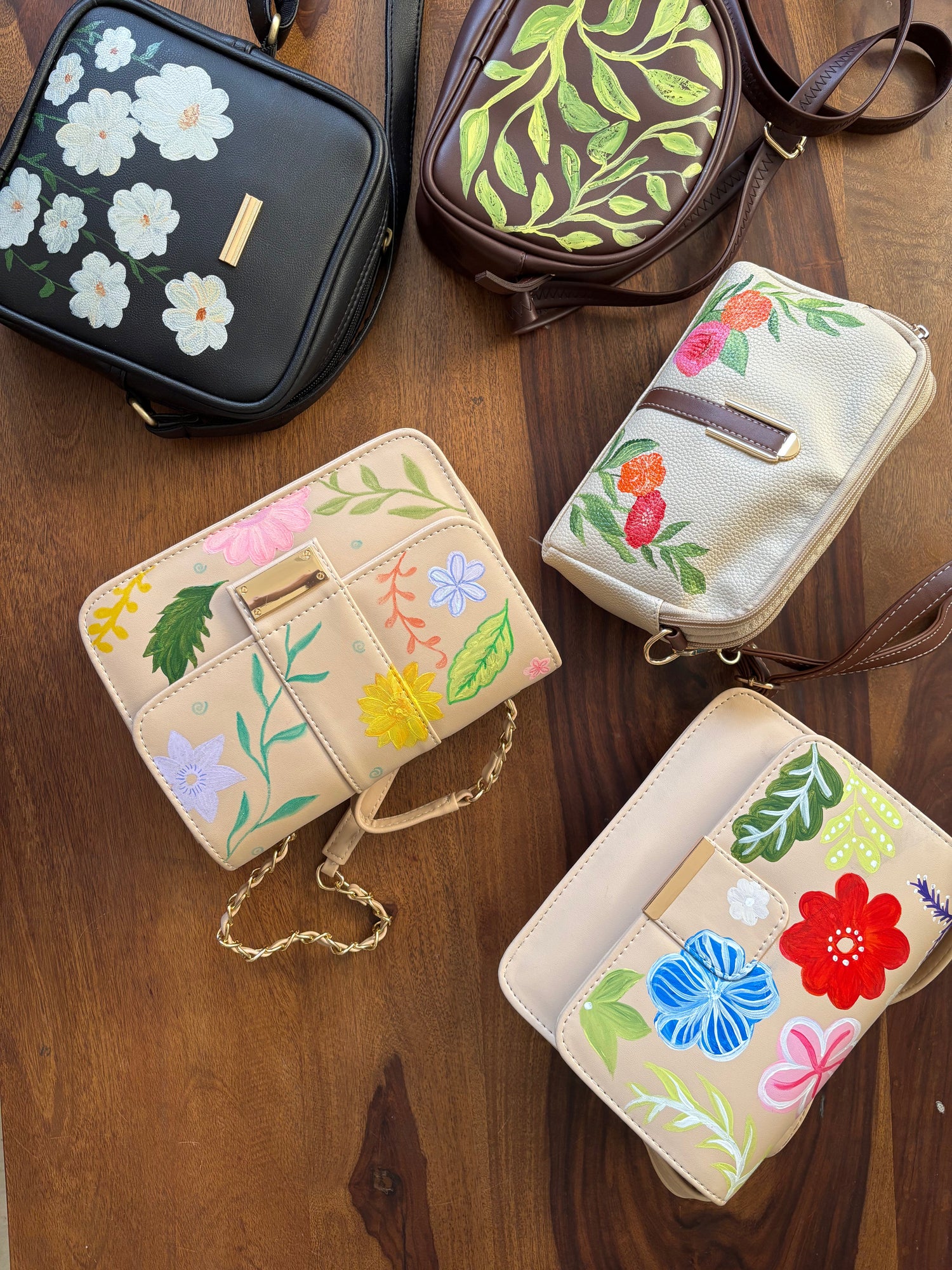 Gulbahar hand‑painted sling bag