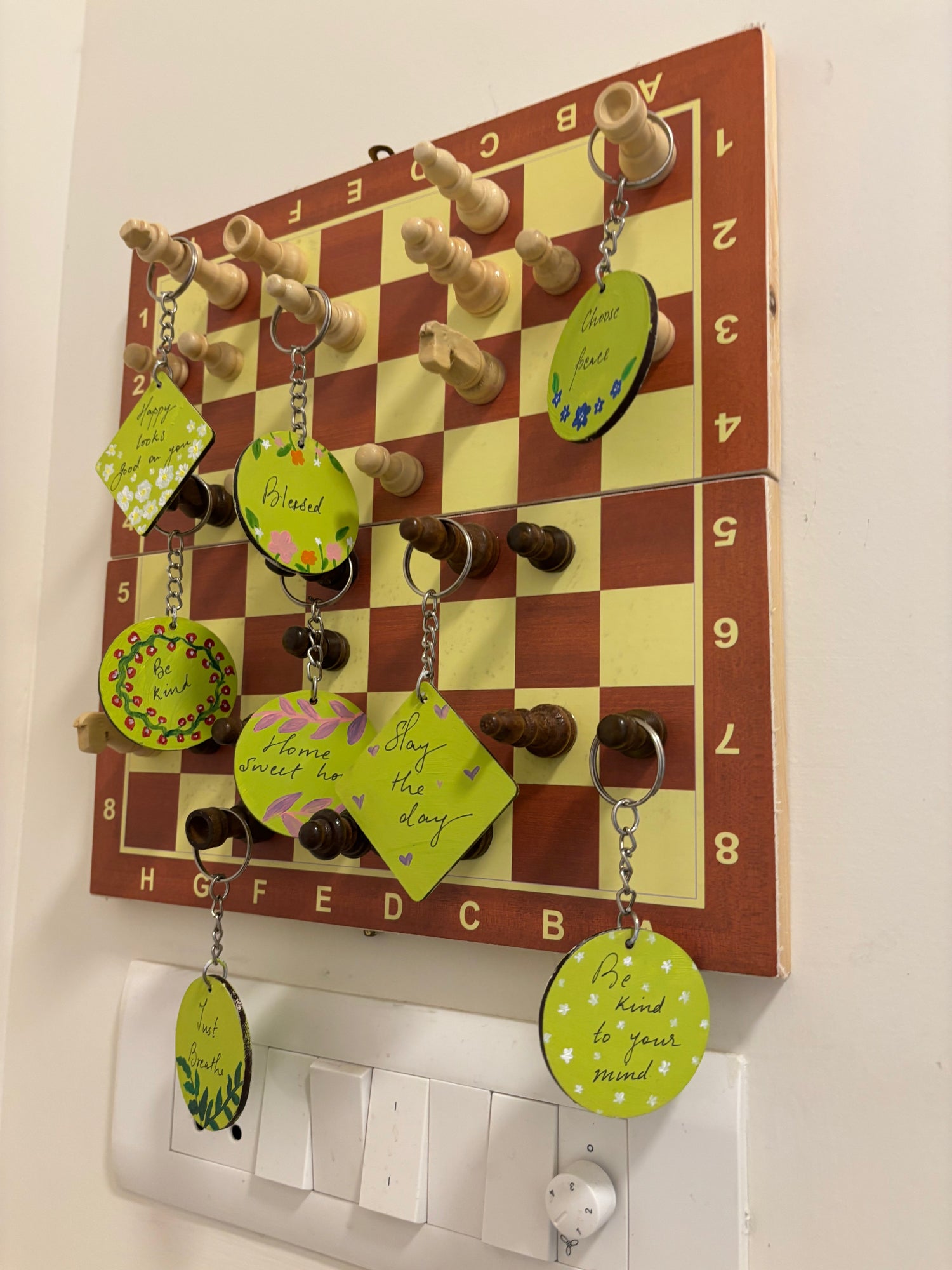 Handpainted personalised custom keychain