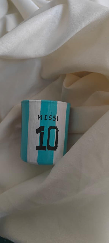 Football Split Number 10 Club & ARG Jersey Shot Glass