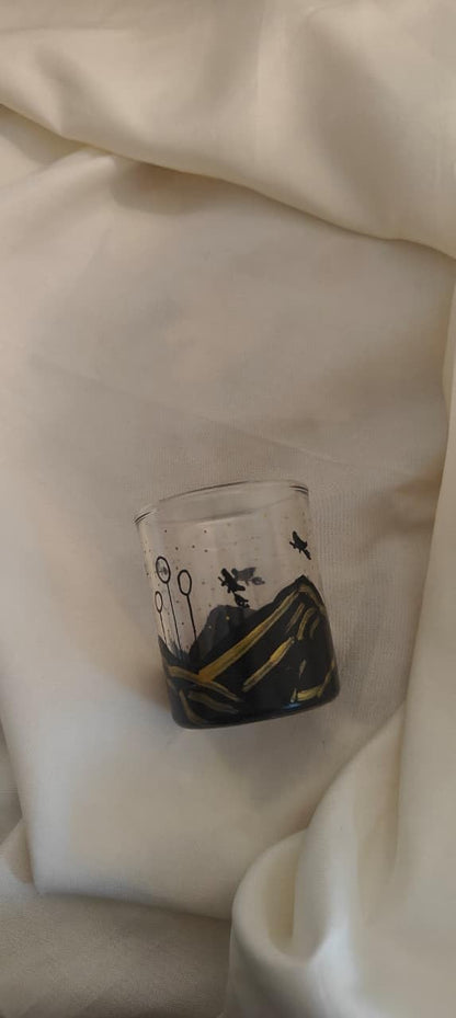 Hand-Painted Wizard HP Quiddich Shot Glass