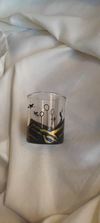 Hand-Painted Wizard HP Quiddich Shot Glass