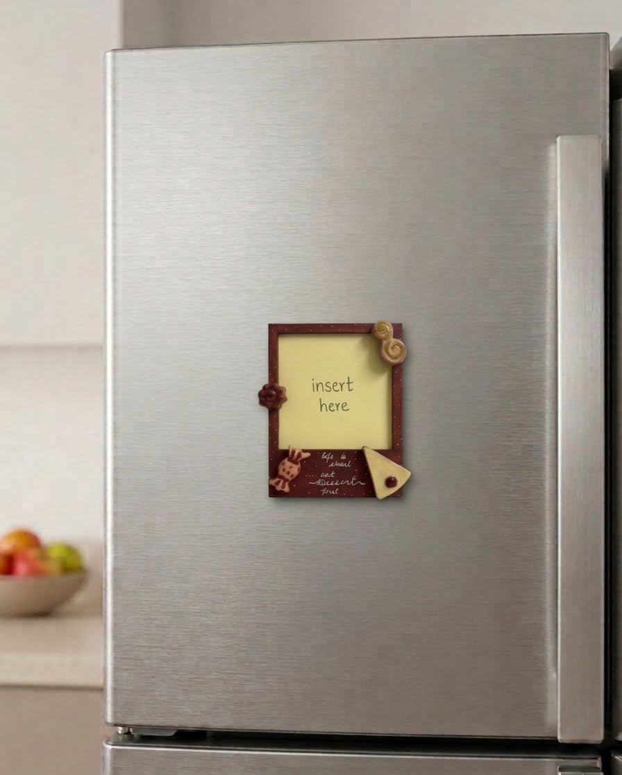 'Dessert-first' polaroid fridge magnet