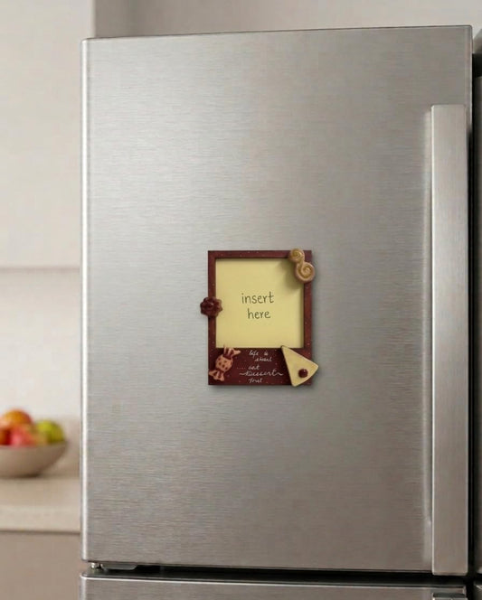 'Dessert-first' polaroid fridge magnet