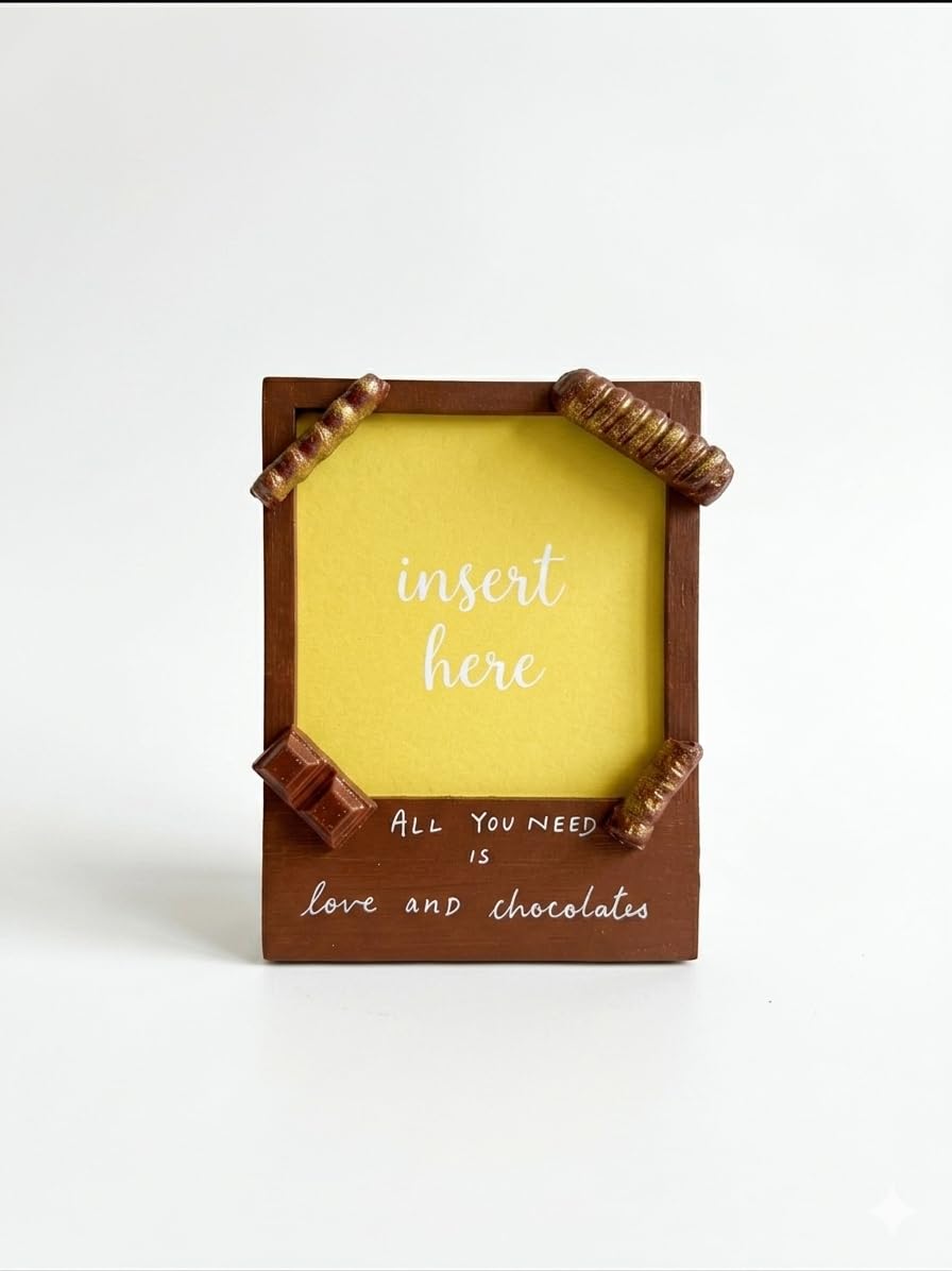 'Love and Chocolate' polaroid fridge magnet