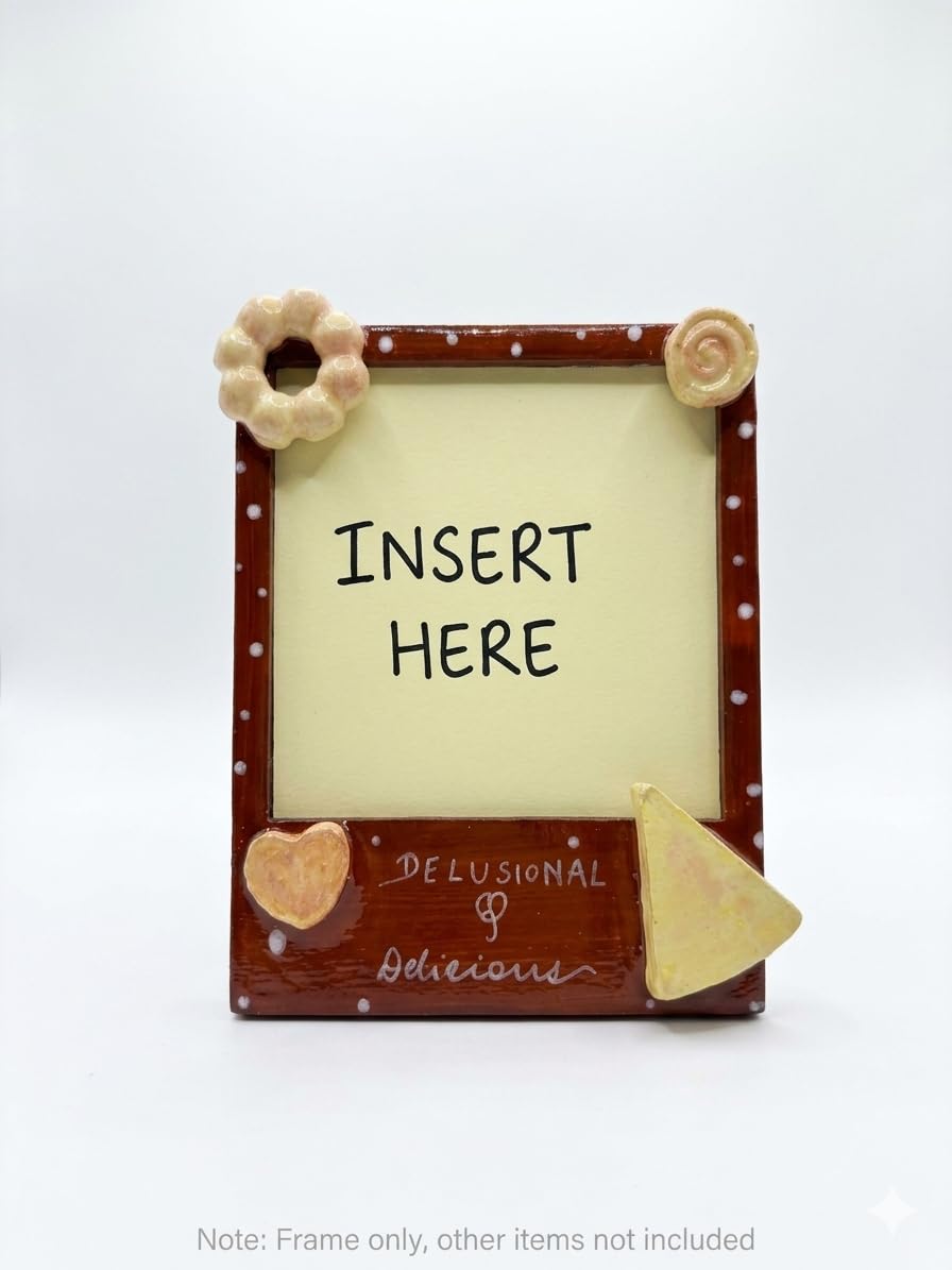 'Delusional & Delicious' Polaroid fridge magnet