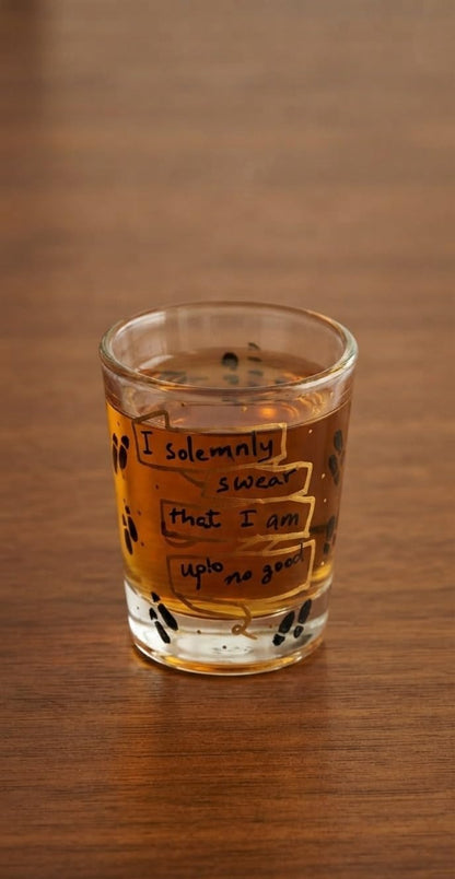 Harry Potter Wizard-Themed Shot Glass | “I Solemnly Swear I'm Up to No Good”