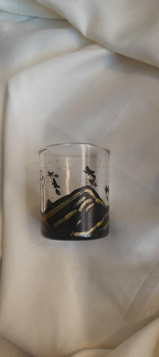 Hand-Painted Wizard HP Quiddich Shot Glass