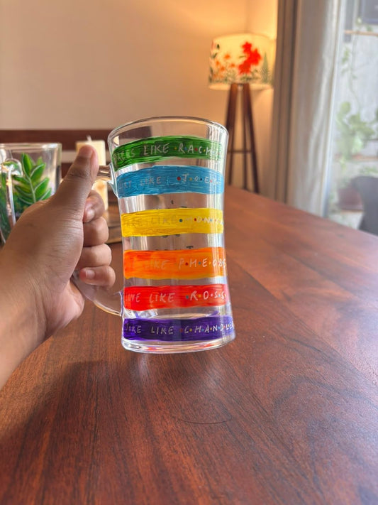Hand-Painted Friends Series Inspired Beer Mug