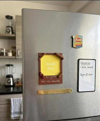'Love and Chocolate' polaroid fridge magnet