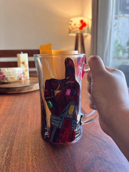 Hand-Painted Avengers Inspired Beer Mug