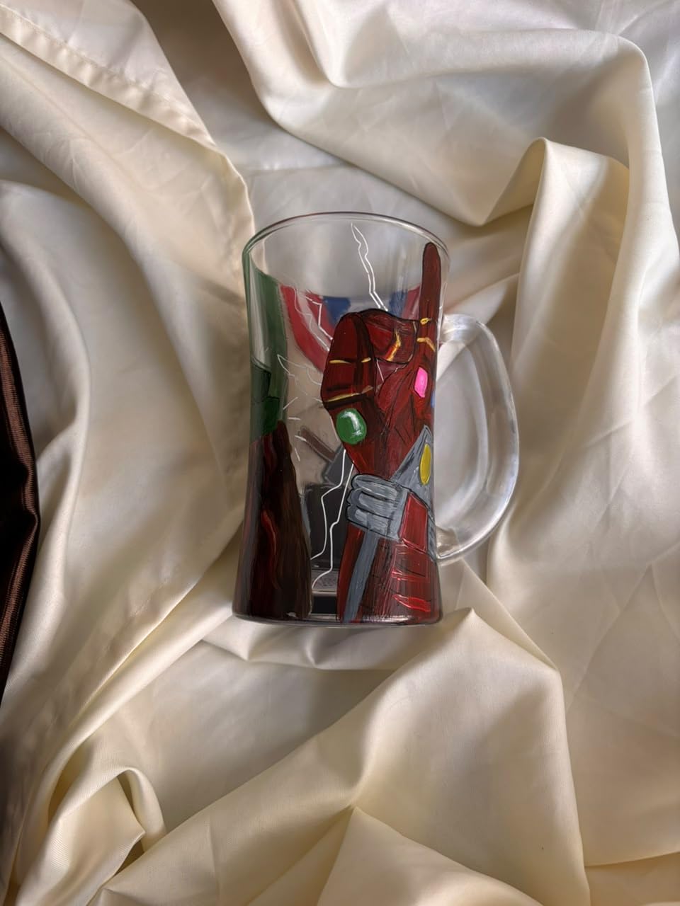 Hand-Painted Avengers Inspired Beer Mug