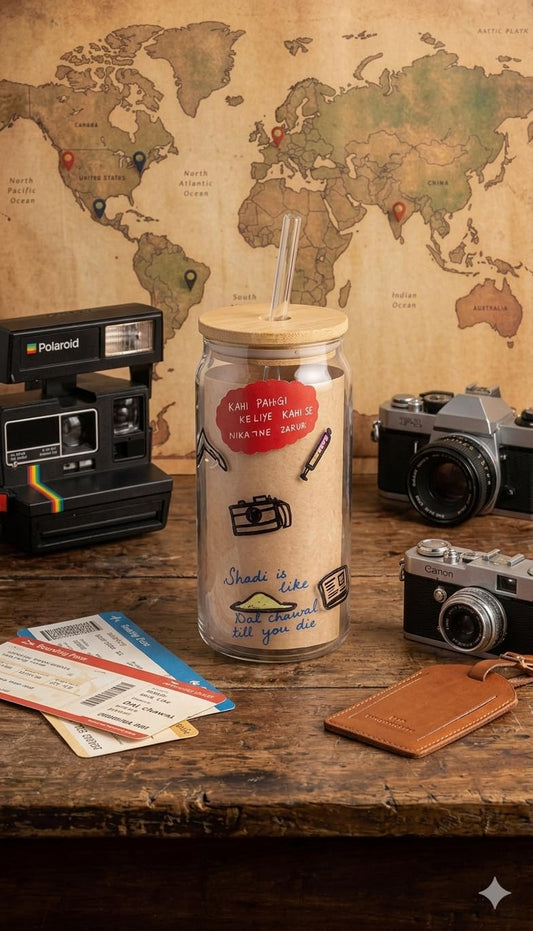 Yeh Jawaani Hai Deewani Inspired Coffee Tumbler with Straw | Reusable Travel Mug | Bollywood Theme Gift Cup | Custom Aesthetic Sipper for Coffee, Tea & Cold Drinks