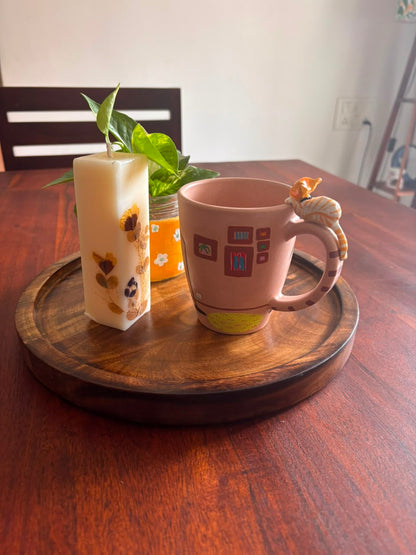 Cat-Peek Hand-painted mug