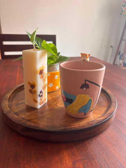 Cat-Peek Hand-painted mug