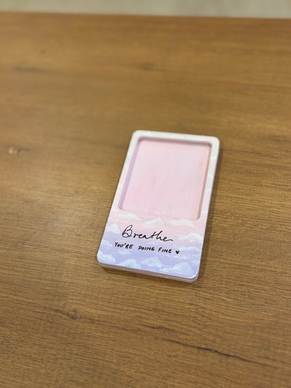 "Breathe, You Are Fine" – Hand-Painted Fridge Magnet