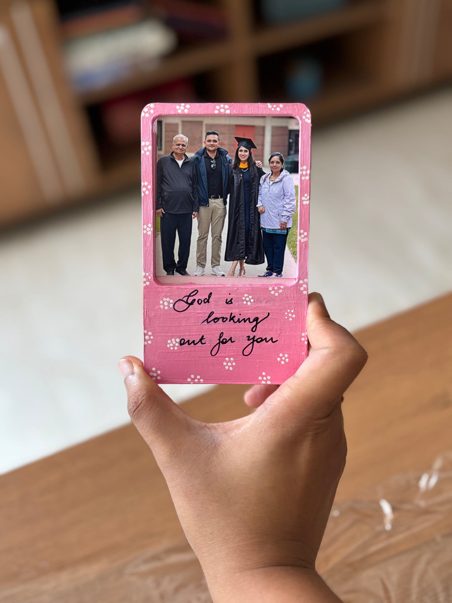 "God is Looking Out for You" – Hand-Painted Faith Affirmation Magnet