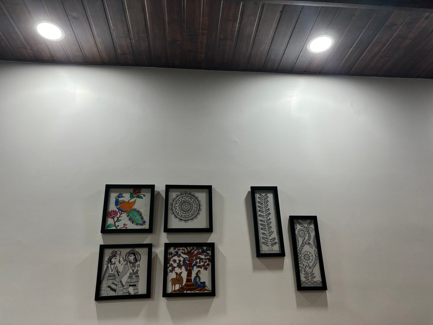 Radha-Krishna - Godna Style Tribal Painting