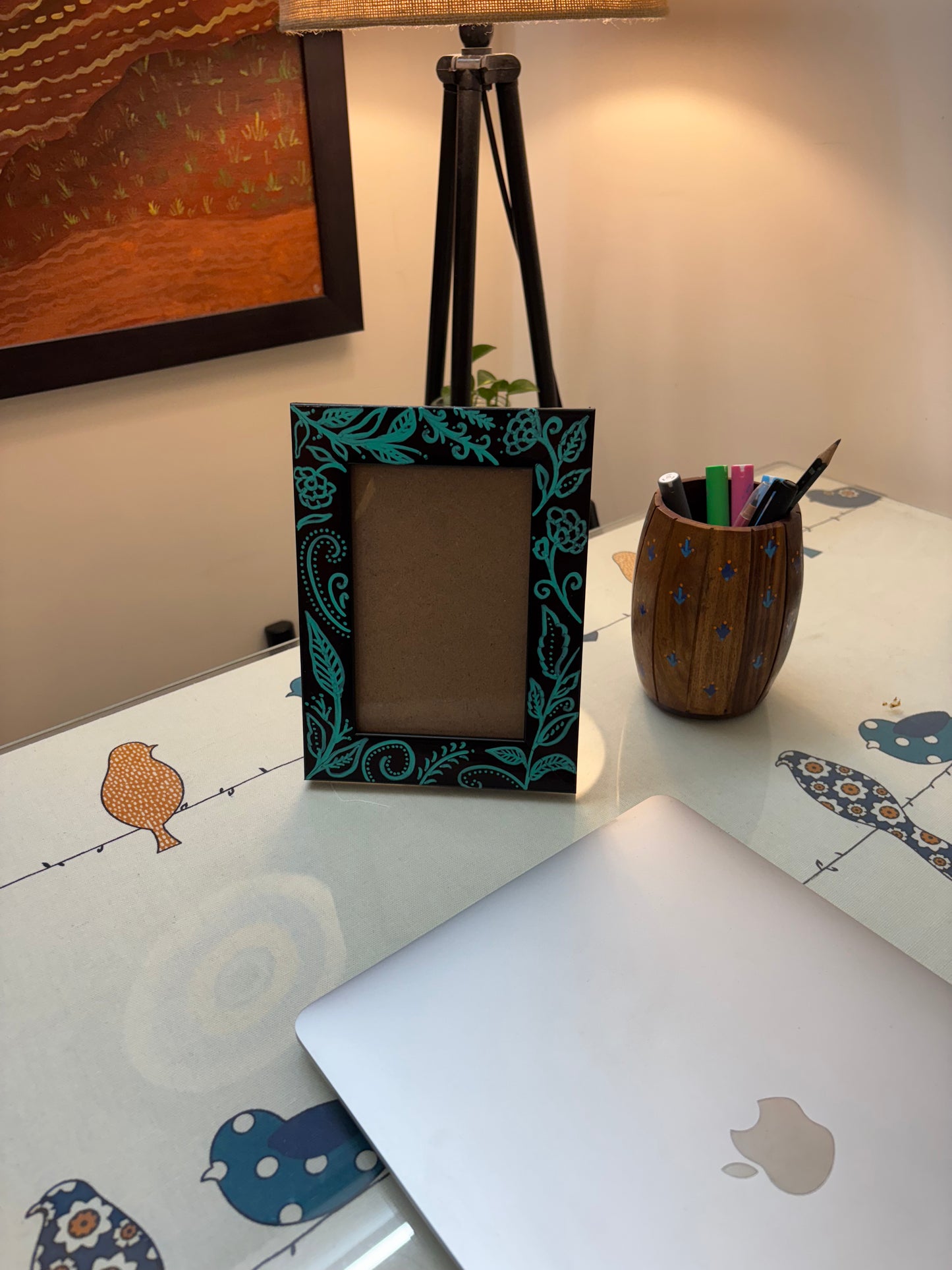 Mystica Hand-Painted Wooden Photo Frame