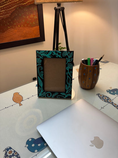Mystica Hand-Painted Wooden Photo Frame
