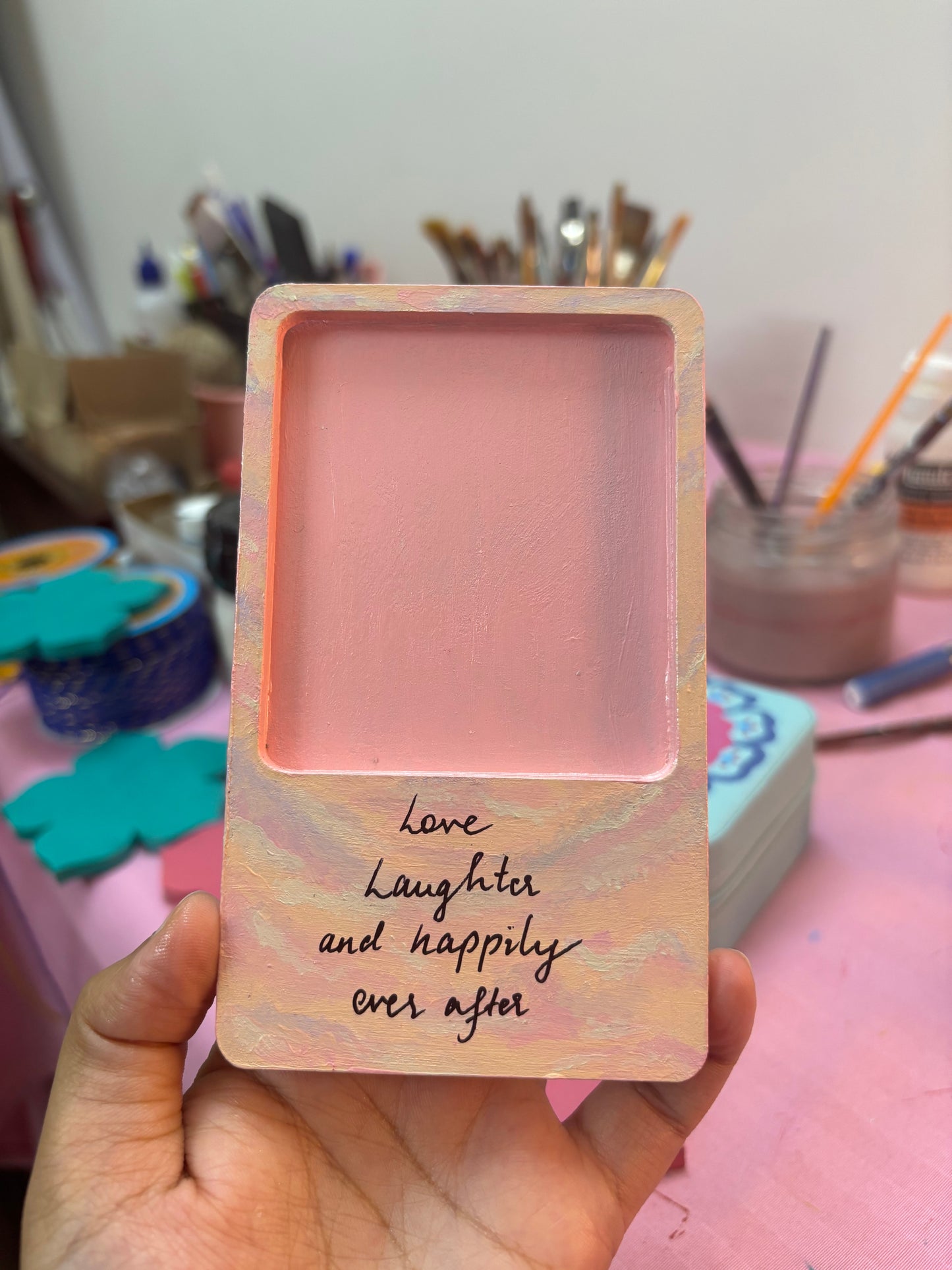 Happily Ever After - Hand-Painted Polaroid Fridge Magnet