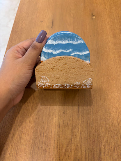 Leher - Hand-Painted Coasters Set