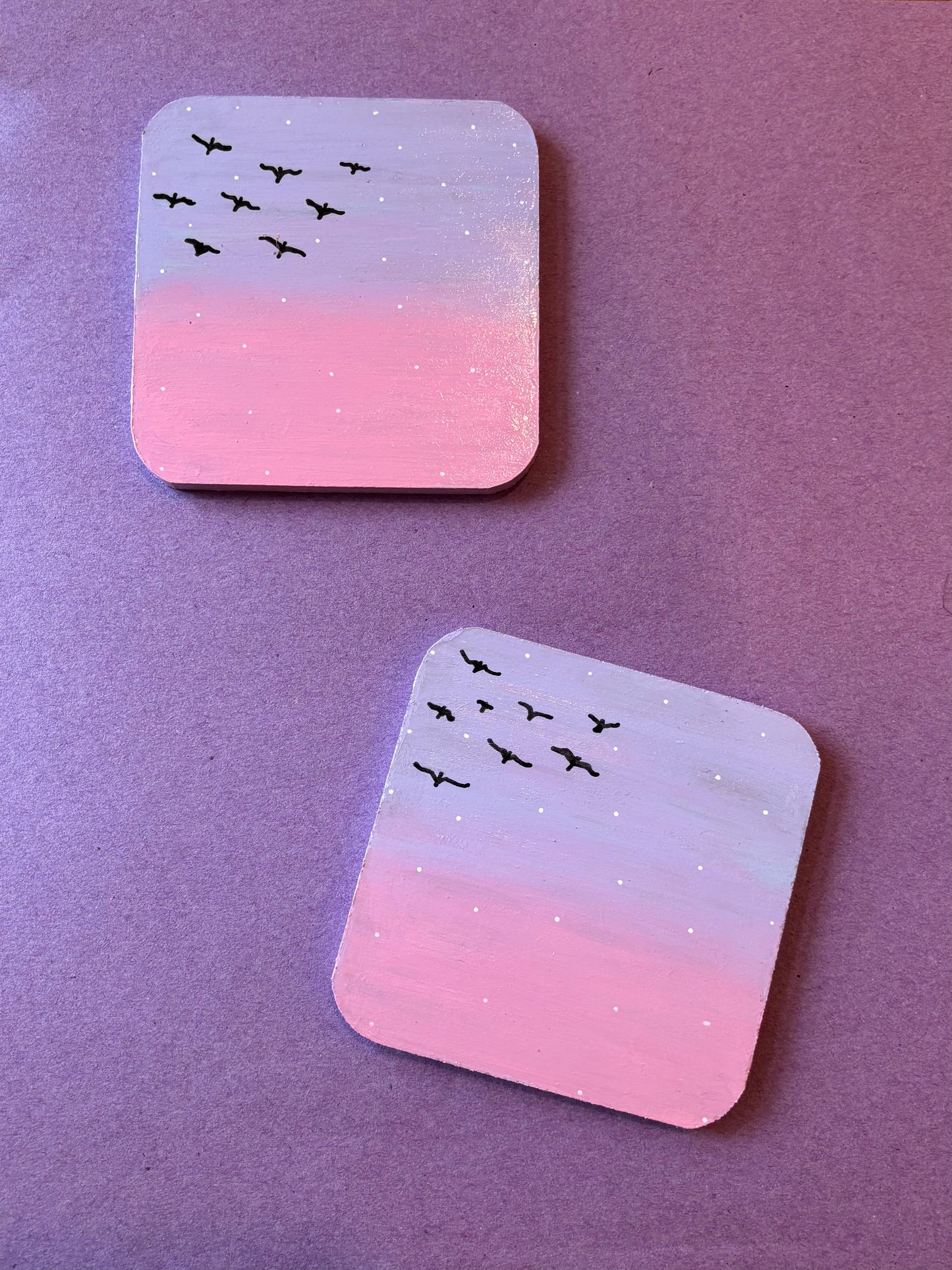 Udaan - Inspired by 'Birds In The Sky' Hand-painted Coasters