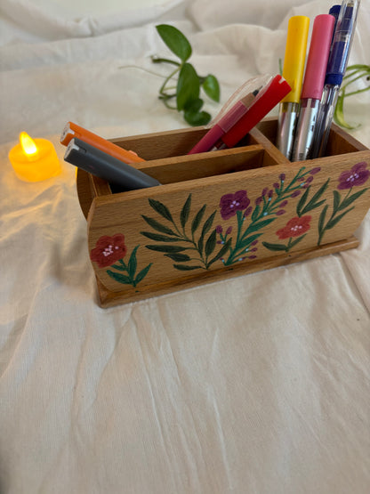 Vanya - Hand-Painted Wooden Pen stand