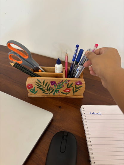 Vanya - Hand-Painted Wooden Pen stand