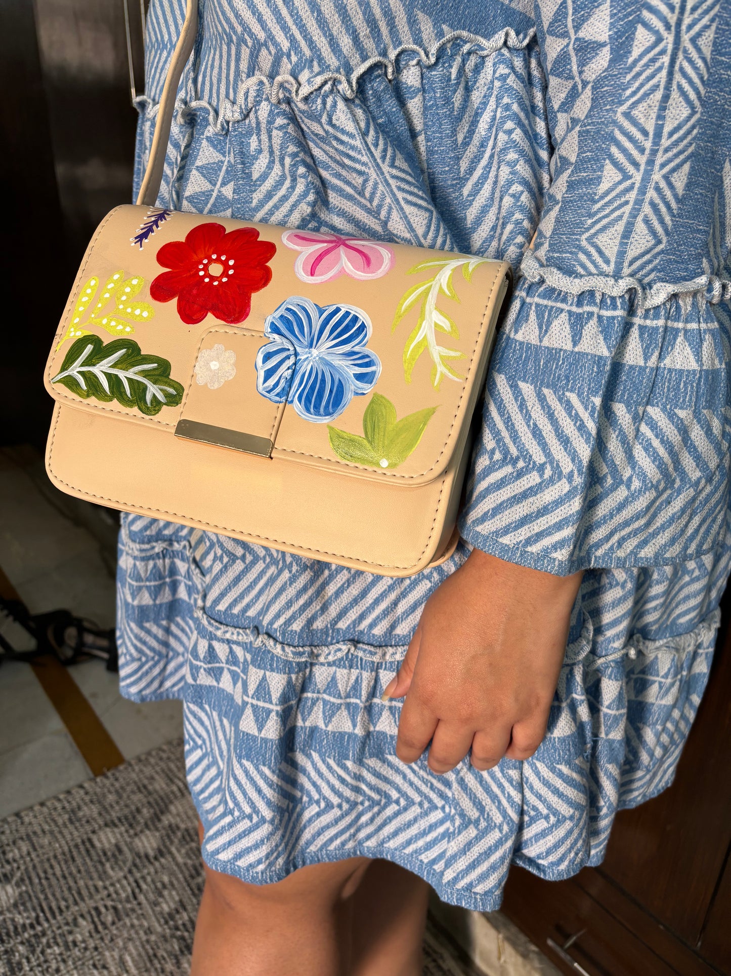 Gulbahar - Baagh | Hand-Painted Sling Bag