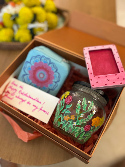 Kalavrit hand-painted personalised trinket box for Rakhi gift