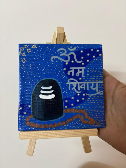 Om Namah Shivay - Mini Canvas Easel