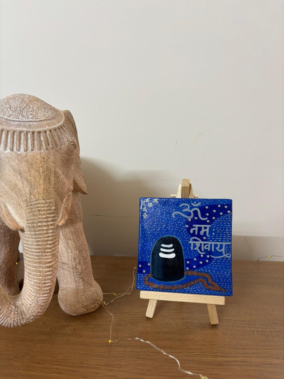 Om Namah Shivay - Mini Canvas Easel