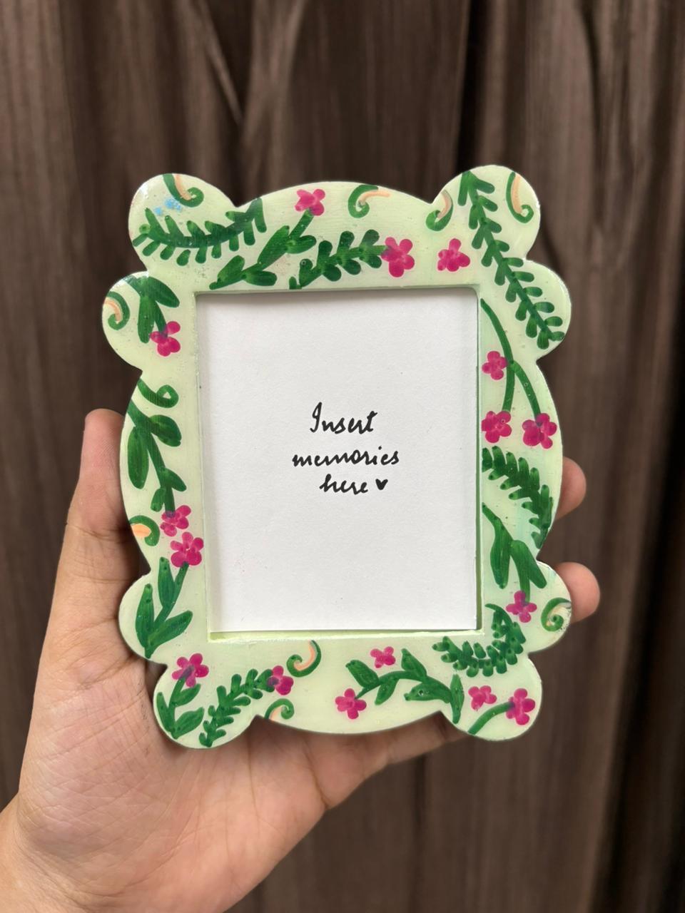 Floral Vine Polaroid Fridge Magnet